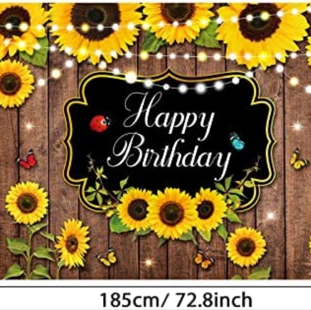 Happy birthday Sunflower banner
